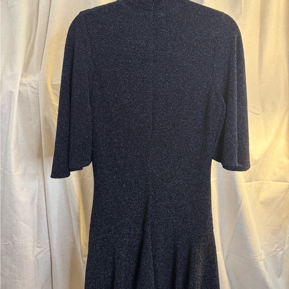 Black Halo 
Coralia Metallic Tie-Neck Mini Dress SZ 10 NWT MSRP $345 SOLD OUT - Picture 7 of 11